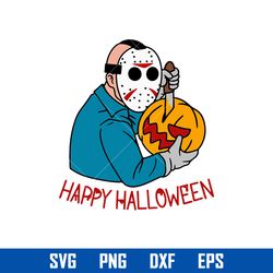 Jason Happy Halloween Svg, Jason Voorhees Svg, Horror Movie Svg, Halloween Svg, Png Dxf Eps Digital File