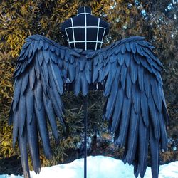 Large Black Albedo wings Overlord Cosplay Costume/ photo props/adult festival wear/cosplay larp, Halloween accessory