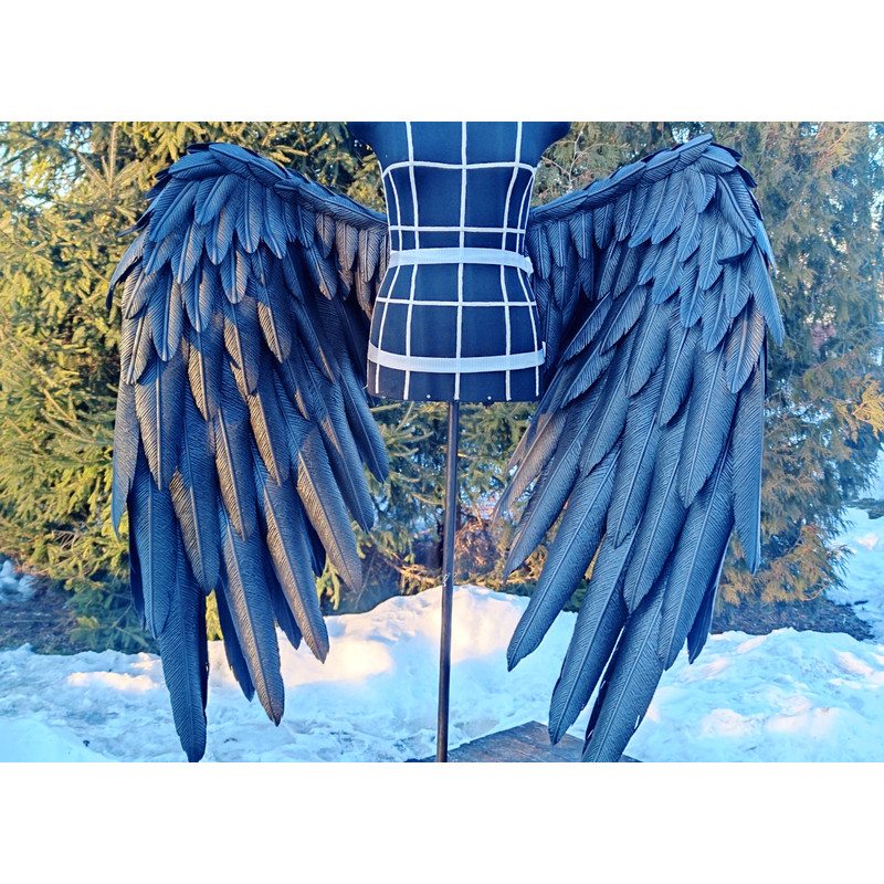 Albedo wings costume, overlord cosplay, black angel wings, black wings costume, Black cosplay wings, Overlord costume, large black wings, anime cosplay wings, w