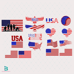 american flag fourth of july bundle svg, independence svg, fourth of july svg