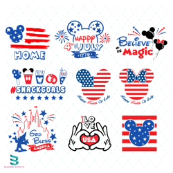 mickey disneyland independence day bundle svg, independence svg, mickey svg, disney svg