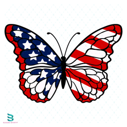 butterfly american flag svg, 4th of july 2023, america svg, butterfly svg