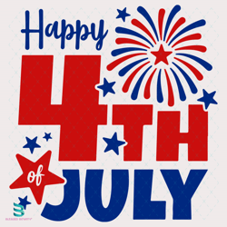 happy 4th of july firework svg, 4th of july svg, firework svg, american flag svg