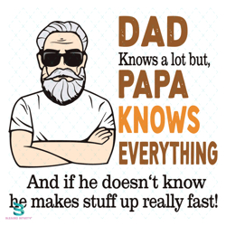 dad knows a lot but papa knows everything svg, trending svg, fathers day svg