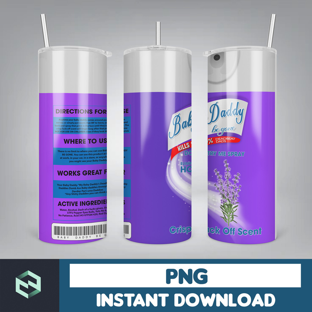 Baby Daddy Png 20OZ Tumbler, Bad Dad Clubs Png, Crisp Fuck off scent, Funny Gift For Dad Png, Baby Daddy Spray, Digital Download (3).jpg