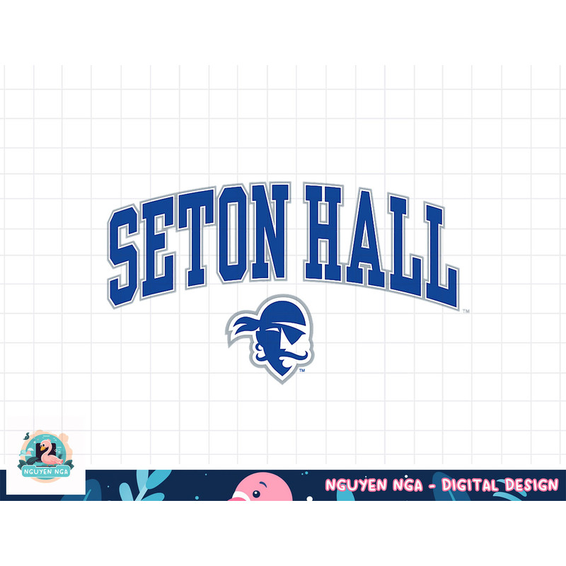 Seton Hall Pirates Arch Over White Officially Licensed png, sublimation.jpg
