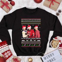 Supernatural Ugly Christmas Sweatshirt Deck The Halls With Salt And Hunters Impala Its The Season To Wear Jumpers Impala