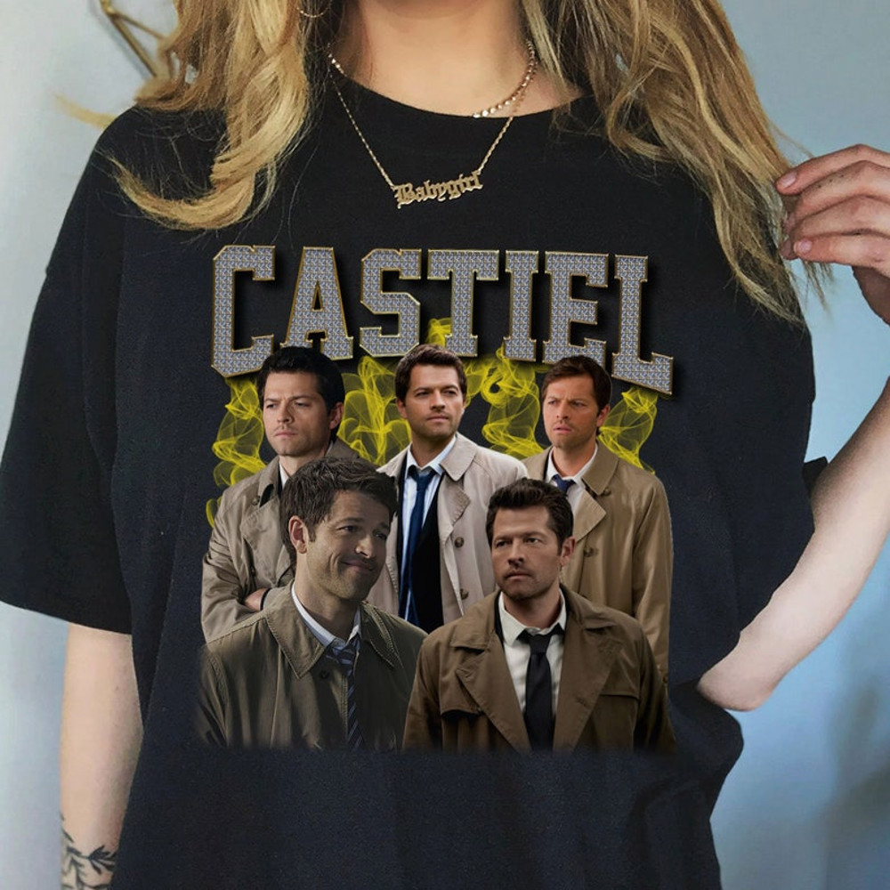 Castiel Shirt, Castiel Vintage Sweatshirt 90s, Castiel Hoodie, 90s Vintage Clothing, Misha Collins, Castiel Angel Of The Lord 90s Sweater.jpg
