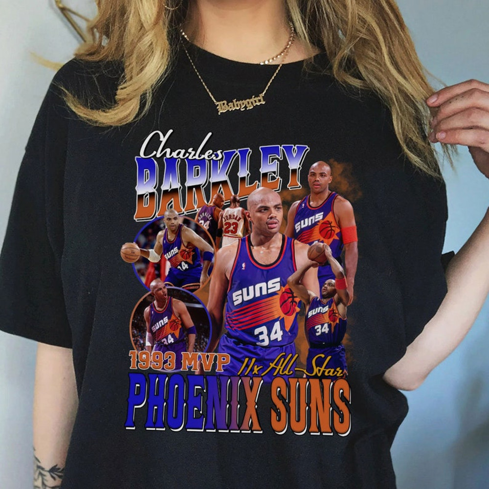 Charles Barkley Vintage Shirt, Charles Barkley Bootleg Shirt, Sir Charles 90s Vintage Graphic Tee, Round Mound of Rebound, Gifts For Fans.jpg