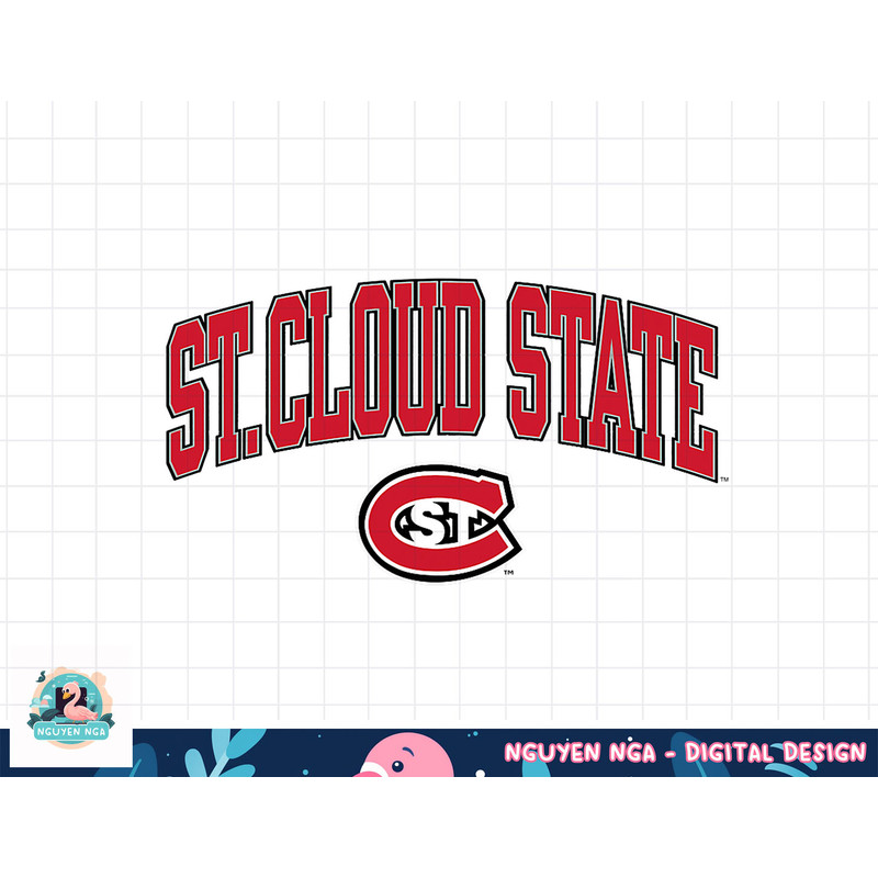 St. Cloud State Huskies Arch Over Officially Licensed png, sublimation.jpg