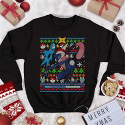 greninja ugly christmas sweater greninja christmas sweatshirt greninja xmas sweater greninja shirt greninja anime christ