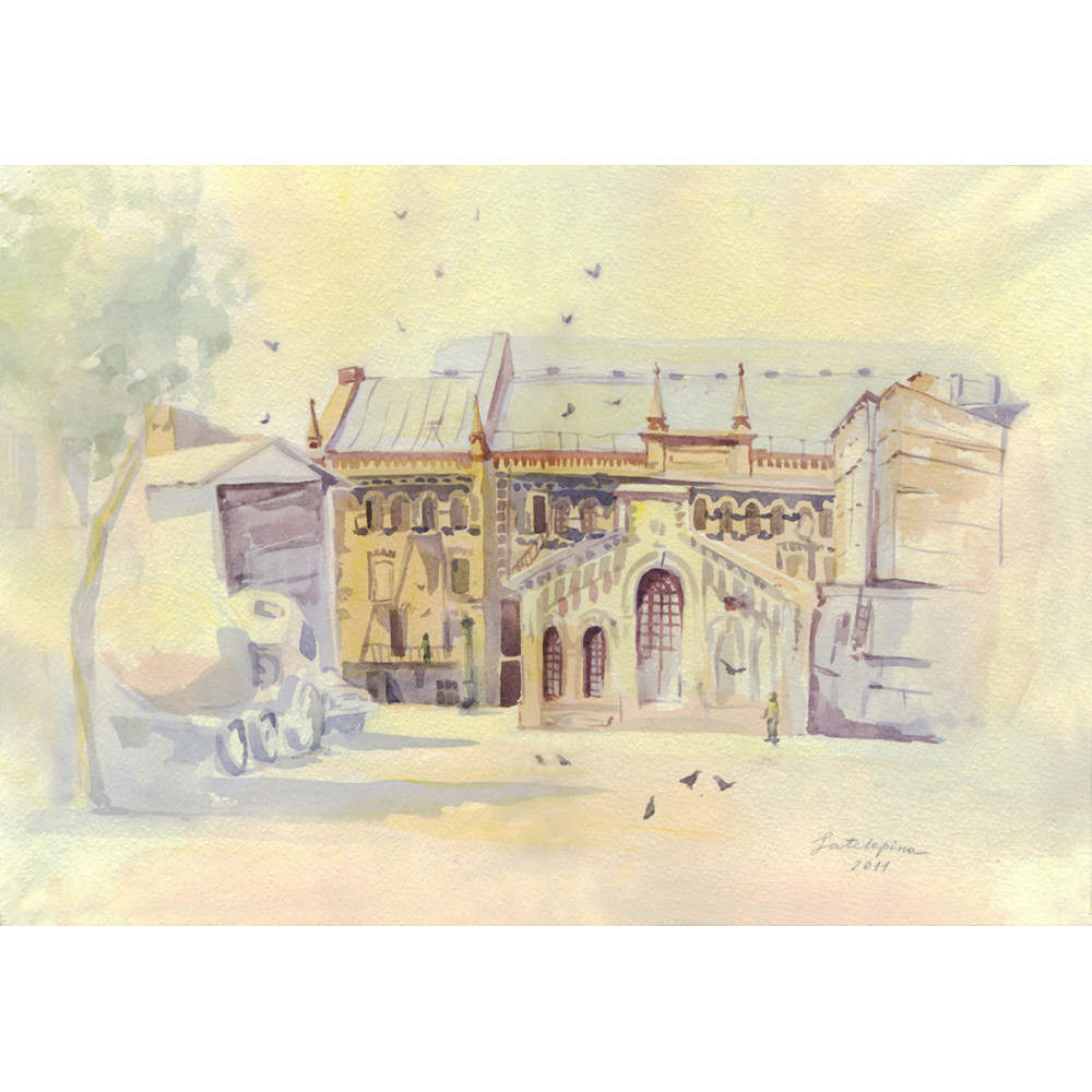 Улица Водников. Зателепина Александра, бумага, акварель, 29 х 42 см, 2011г.jpg