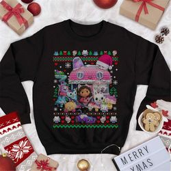 gabby dollhouse ugly christmas sweatshirt gabby dollhouse christmas sweater gabby dollhouse xmas sweatshirt family chris