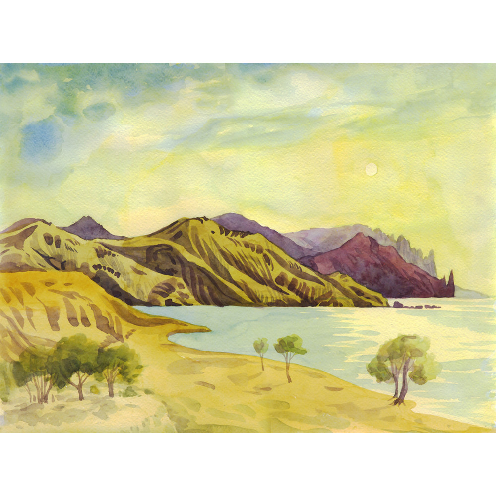 Лисья Бухта Зателепина Александра,бумага, акварель,29×42 см, 2011г (без паспарту) 5000 рублей.jpg