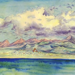 original watercolor painting seascape artwork gift hand painting 11x16 inch