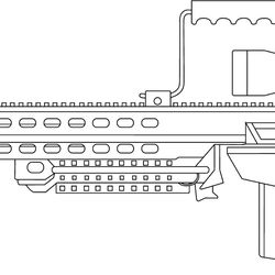 barrett 82a1 gun line art vector file laser engraving, cnc router, cutting, engraving, cricut, vinyl cutting file