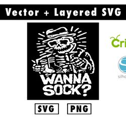 wanna sock svg & png files for cricut machine , anime svg , manga svg , goku svg