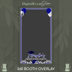 360 graduation party overlay custom template 360 photobooth class of 2023 videobooth 360 ballons graduate touchpix slomo