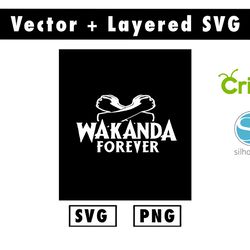 black panther wakanda forever svg & png files for cricut machine , anime svg , manga svg , goku svg