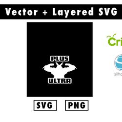 my hero academia anme plus ultra almight svg & png files for cricut machine , anime svg , manga svg , goku svg