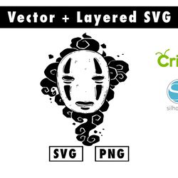 spirited away svg & png files for cricut machine , anime svg , manga svg , goku svg