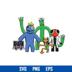 rainbow friends svg, rainbow friends characters svg, rainbow friends cricut svg, png eps, instant download