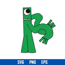 green rainbow friends svg, green rainbow svg, rainbow friend svg, digital instant download