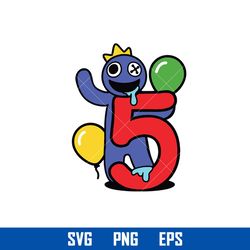 blue birthday svg, blue rainbow friends svg, rainbow friends svg, png eps digital file