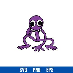 purple rainbow friends svg, purple rainbow svg, rainbow friends characters svg, rainbow friends svg, png eps file