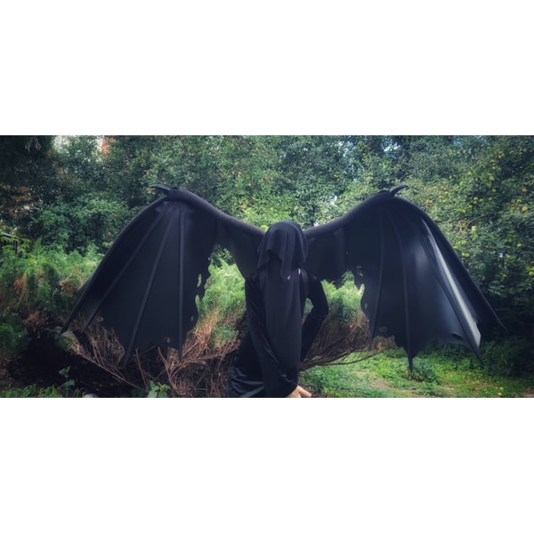 Large black Dragon, Bat wings with horns for Cosplay Costume | Inspire ...
