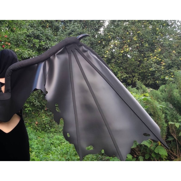 Large black Dragon, Bat wings with horns for Cosplay Costume | Inspire ...