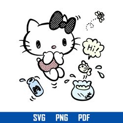 Hello Kitty Svg, Kawaii Kitty Cat Svg, Hello Kitty Cricut Svg, Cartoon Svg, Png Pdf, HK19052334