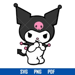 kuromi svg, hello kitty svg, kawaii kitty cat svg, sanrio svg, hello kitty cricut svg, cartoon svg, png pdf, hk19052338