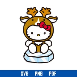hello kitty reindeer christmas svg, kawaii kitty cat svg, sanrio svg, hello kitty cricut svg, cartoon svg, hk19052382