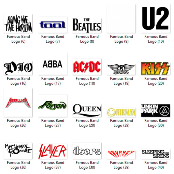 Pop Group Names Popular Band Logos
