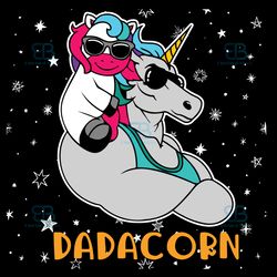 dadacorn svg, fathers day svg, unicorn svg, baby unicorn svg, dad svg