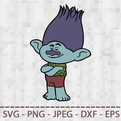 Poppy Trolls Branch SVG PNG JPEG Digital Cut Vector Files for Silhouette Studio Cricut Design