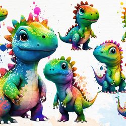 baby dinosaurus rainbow sublimation