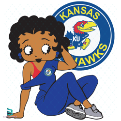 kansas jayhawks betty boop, sport svg, football svg, betty boop svg