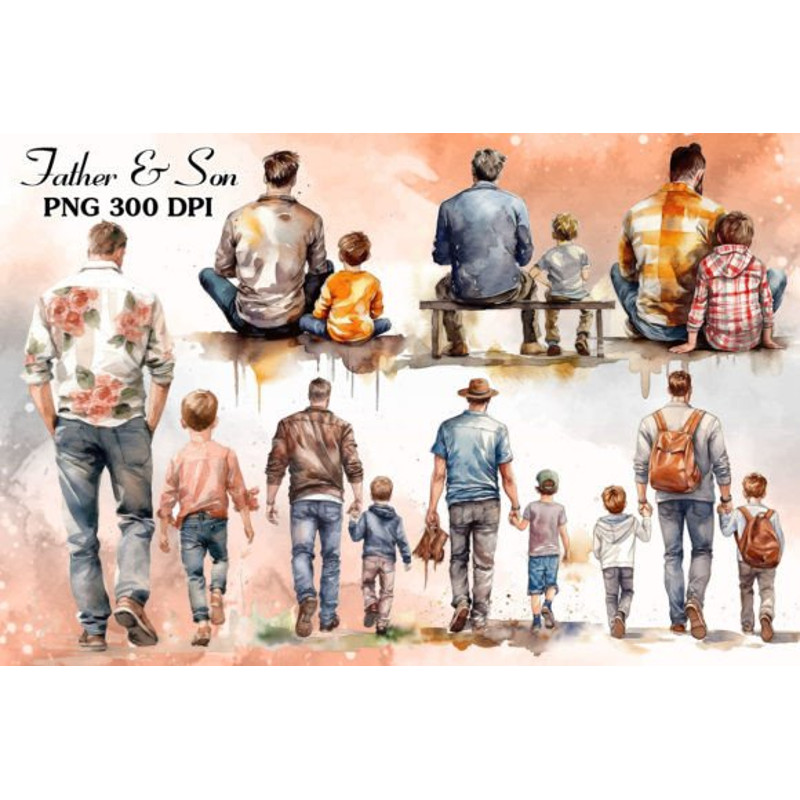 Father-And-Son-Watercolor-Clipart-Bundle-Graphics-69967924-1-1-580x387.jpg
