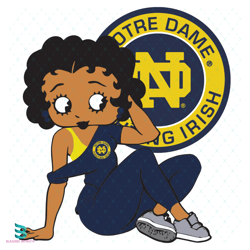 notre dame fighting irish betty boop, sport svg, basketball svg, betty boop svg