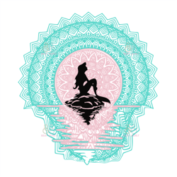 the little mermaid ariel mandala svg, disney svg, little mermaid svg, ariel mermaid svg, trending svg