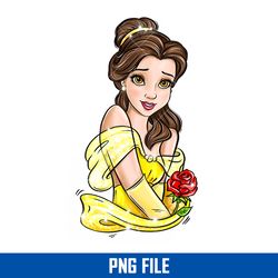 belle png, belle princess png, belle disney princess png, disney princess png digital file