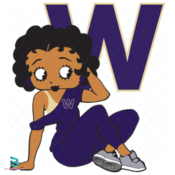 w purple purple betty boop, sport svg, basketball svg, betty boop svg