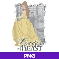 disney beauty and the beast belle dancing portrait v3, png design, png instant download now