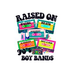 vintage cassette raised on 90s boy bands svg graphic designs files