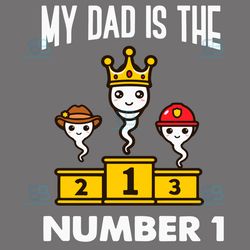 my dad is the number 1 svg, fathers day svg, dad svg, number 1 svg, king dad svg, funny dad svg