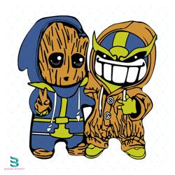Baby Groot And Thanos Svg, Disney Svg, Baby Groot Svg, Thanos Svg