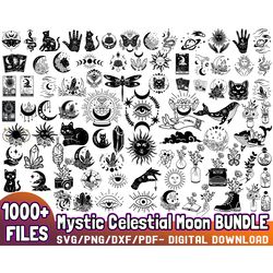1000 mystic celestial moon bundle, mystical svg, mystic moon svg, mystical bundle svg, moon svg, celestial svg, magic sv