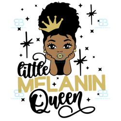 little melanin queen birthday svg, birthday svg, little melanin svg, melanin queen svg, melanin birthday svg